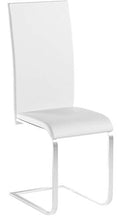 Links - Dublino E2 - Sedia. Dim: 43x42x100 h cm. Col: Bianco, Cromo. Mat: Metallo, Ecopelle., finta_pelle