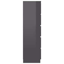Sideboard mit Schubladen Hochglanz-Grau 60x35x121 cm Spanplatte