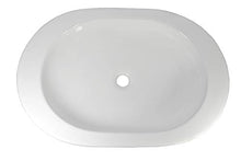 warenplus2014 Lavabo in ceramica, piccolo, ovale, bianco, montaggio a parete, in ceramica, 59 cm