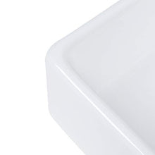 Zerone Lavabo quadrato in ceramica, lavabo, lavabo, moderno, bianco, 38 x 38 x 13,3 cm