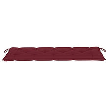 vidaXL Panca da Giardino con Cuscino Rosso Vino 150 cm Legno di Teak