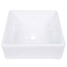 Zerone Lavabo quadrato in ceramica, lavabo, lavabo, moderno, bianco, 38 x 38 x 13,3 cm