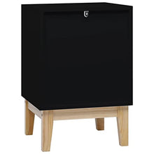 vidaXL Comodino Nero 40x40x61 cm in MDF