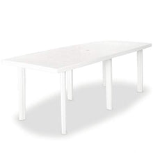 SKM Tavolo da Giardino Bianco 210x96x72 cm in Plastica
