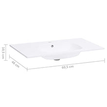 vidaXL Lavabo da Incasso 605x460x105 mm in SMC Bianco