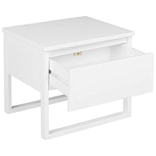 Beliani Comodino in Legno di Pino Bianco con Cassetto 43 x 50 cm Giulia
