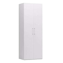 Dmora Armadio Guardaroba, Bianco, 2 ANTE