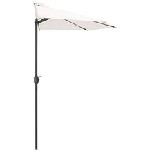 vidaXL Ombrellone Balcone a Semicerchio con Palo in Alluminio Sabbia Parasole