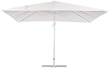 vizzoni Ombrellone Decentrato da Giardino in Alluminio 3x4m Alba Bianco