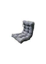 Cuscino per panca da esterno, 110 x 50 cm, comodo e impermeabile, per panche e altalene da giardino, terrazza, con colori blu e fiori (grigio)