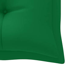 vidaXL Panca da Giardino con Cuscino Verde 175 cm in Massello di Teak