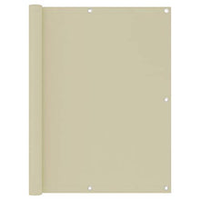 vidaXL Paravento da Balcone Crema 120x600 cm Tessuto Oxford
