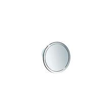 iDesign Specchio bagno, Piccolo specchio doccia anti-appannamento in metallo cromato, Specchio con ventosa rotondo per bagno e doccia, argento