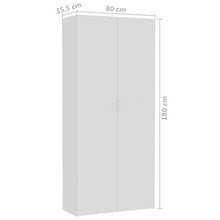 FAMIROSA Armadietto Bianco Lucido 80x35,5x180 cm in Truciolato