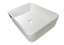 1 lavabo rettangolare in ceramica, 48 x 37 cm