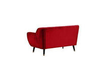 Mobilier Deco - Divano a 2 posti, in velluto, colore: Rosso - Arredi Casa