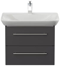 emotion Lavabo con mobiletto, Legno, Antracite Lucido, 65, 2 unità