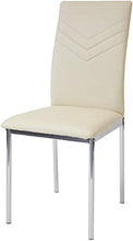 Albatros 2939 Verona Set di 4 sedie da Pranzo, Beige, Piede Cromato, SGS Tested