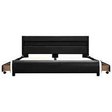 SKM Giroletto con LED Nero in Similpelle 140x200 cm (45.6kg)