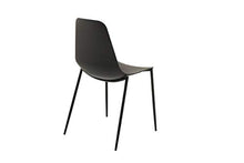 Homemania Sedia Antilla, Per Ufficio, Soggiorno, Sala da Pranzo, Cucina, Camera da Letto-Tavolo, Nero, 49 x 88 x 48 cm, Set da 2 Pezzi