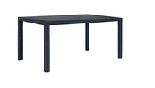 Tomaino Tavolo da Giardino in plastica Effetto Rattan (antarcite)