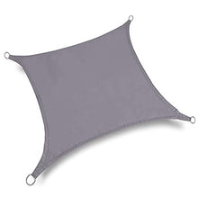 QI-CHE-YI Shade Solar Sail Shade, Poliestere Tessuto, Giardino Impermeabile Tenda da Sole 98% Protezione UV,Grigio,5x5m