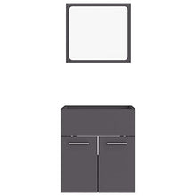 vidaXL Set Mobili da Bagno 2 pz Grigio in Truciolato