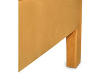 Venditadimobilionline - TESTIERA QUADRATE Velvet con Gambe Senape