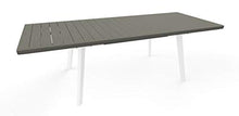 Keter Tavolo Per Giardino Harmony Allungabile Adatto Per 6/10 Persone, Bianco e Grigio 162 - 241 X 100,5 X 76 Centimetri
