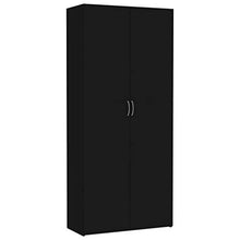 FAMIROSA Armadietto Nero 80x35,5x180 cm in Truciolato