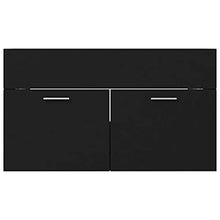 vidaXL Set Mobili da Bagno 2 pz Nero in Truciolato