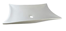 1 lavabo in ceramica ovale rettangolare grande 56,5 cm L x 38 cm B