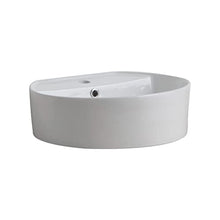 LAVABO D' APPOGGIO OVALE IN CERAMICA PROFONDO 44 CM