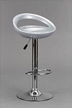 DP Griferia 16032 + 16001 – Sgabello con base in cromo e seduta rotonda colore: grigio, ABS)
