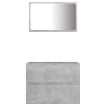 vidaXL Set Mobili da Bagno 2 pz Grigio Cemento in Truciolato