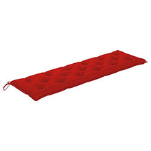 vidaXL Panca da Giardino con Cuscino Rosso 175 cm in Massello di Teak