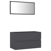 vidaXL Set Mobili da Bagno 2 pz Grigio in Truciolato