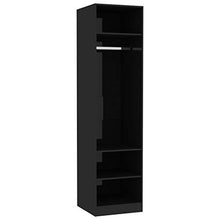 Tidyard Armadio Nero Lucido 50x50x200 cm in Truciolato