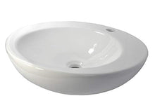 1 lavabo rotondo in ceramica 46 cm L 46 cm B
