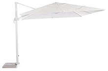 vizzoni Ombrellone Decentrato da Giardino in Alluminio 3x4m Alba Bianco