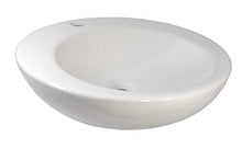 1 x lavabo in ceramica rotondo grande lavabo in ceramica 46 x 46 x 13,5 cm