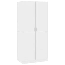 Tidyard Armadio Bianco Lucido 80x52x180 cm in Truciolato
