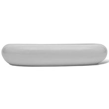 Lavabo a Forma Ovale in Ceramica 63 x 42 cm, Colore: Bianco