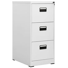 vidaXL Schedario con 3 Cassetti Acciaio Grigio Archivio Classificatore Ufficio