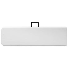 BIGTO - Panca pieghevole da giardino, 2 pezzi, in HDPE, colore: bianco, 180 x 26 x 42 cm