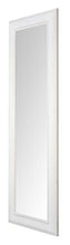 MO.WA Specchio Parete Lungo Legno Sbiancato Bianco Shabby Chic cm. 51x146 Cornice Legno da Appendere in Verticale e Orizzontale Made in Italy.