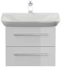 emotion Lavabo con mobiletto, Legno, Bianco Lucido, 65x45x41,6 cm, 2 unità