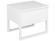 Beliani Comodino in Legno di Pino Bianco con Cassetto 43 x 50 cm Giulia