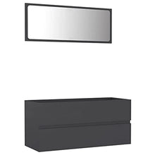 vidaXL Set Mobili da Bagno 2 pz Grigio in Truciolato