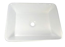 1 lavabo rettangolare in ceramica, 48 x 37 cm
